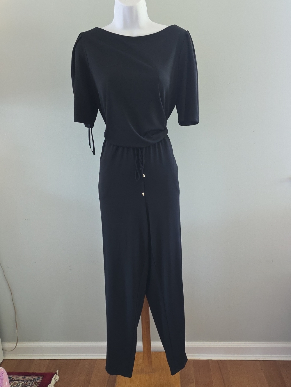 LAUREN Ralph Lauren Black Drawstring Waist Jumpsuit